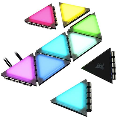 Corsair iCUE LC100 Mini Triangle Case Accent RGB Lighting Panels (9X Tile Starter Kit)